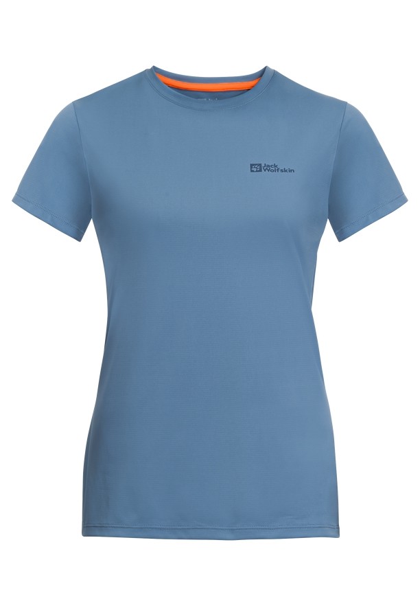 Blue Women Jack Wolfskin Prelightrail T Shirts | 35354071