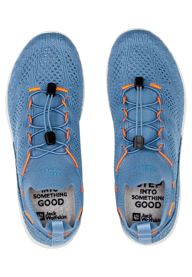 Blue Women Jack Wolfskin Spirit Knit Low Hiking Shoes | 10601031