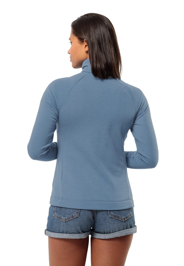Blue Women Jack Wolfskin Waldsee Fleece Jackets | 17418552
