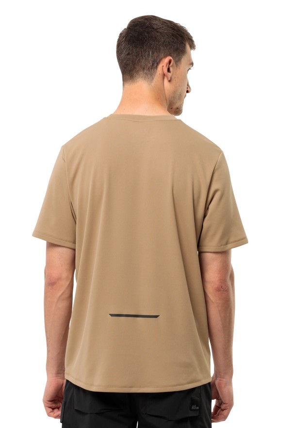 Brown Men Jack Wolfskin Bike Commute T Shirts | 91863449