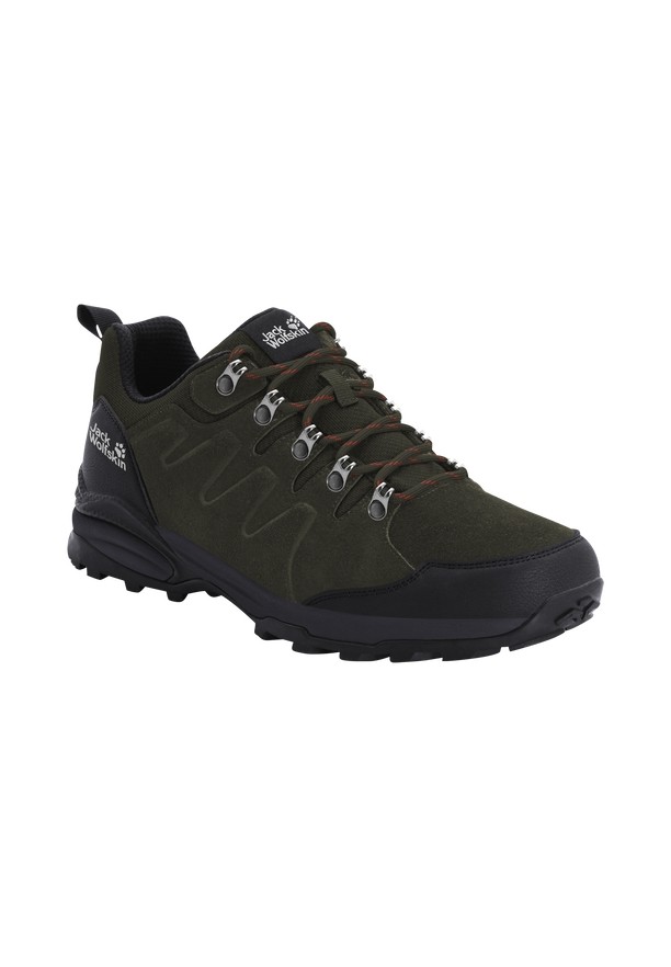 Brown Men Jack Wolfskin Refugio Texapore Low Hiking Shoes | 65853643