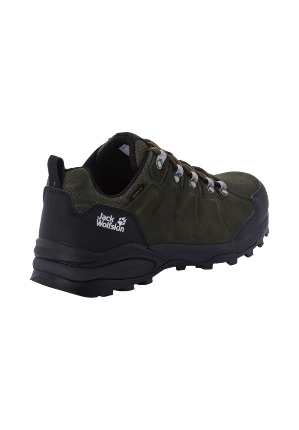 Brown Men Jack Wolfskin Refugio Texapore Low Hiking Shoes | 65853643