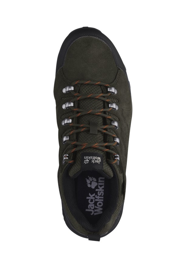 Brown Men Jack Wolfskin Refugio Texapore Low Hiking Shoes | 65853643