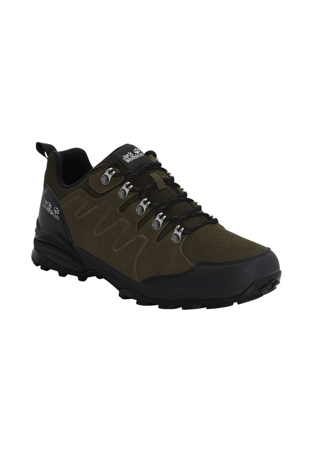 Brown Men Jack Wolfskin Refugio Texapore Low Hiking Shoes | 65853643