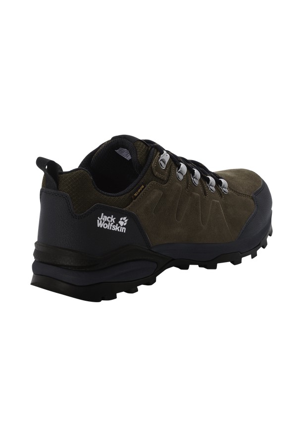 Brown Men Jack Wolfskin Refugio Texapore Low Hiking Shoes | 65853643