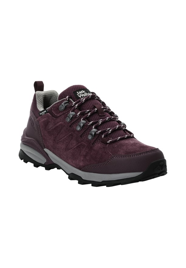 Burgundy Women Jack Wolfskin Refugio Texapore Low Hiking Shoes | 81604158