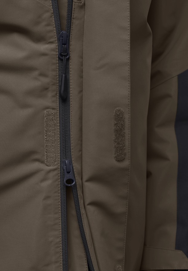 Coffee Men Jack Wolfskin Jasper 3in1 Jackets | 35989572