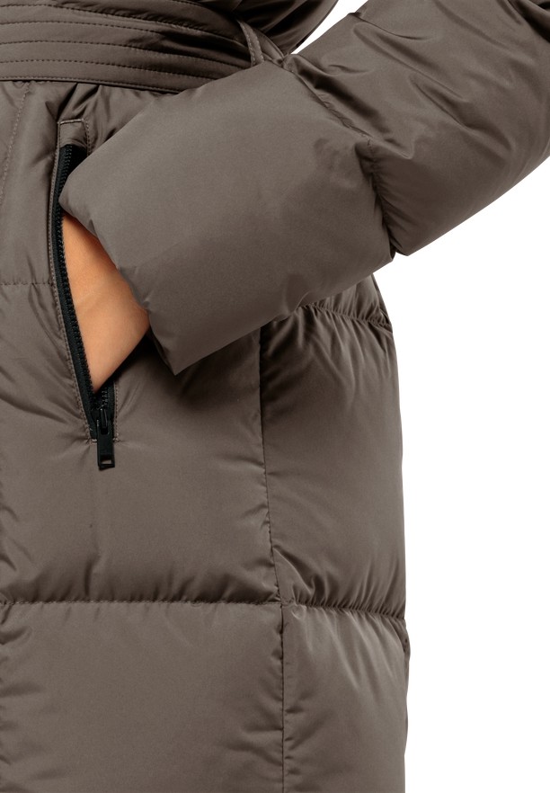 Coffee Women Jack Wolfskin Frozen Lake Down Coats | 78480391