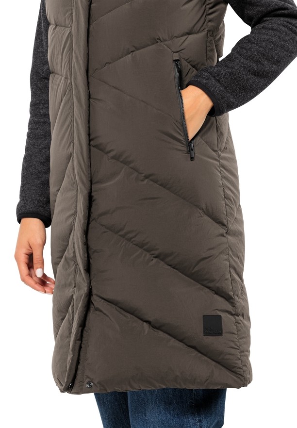 Coffee Women Jack Wolfskin Marienplatz Vest | 14204435