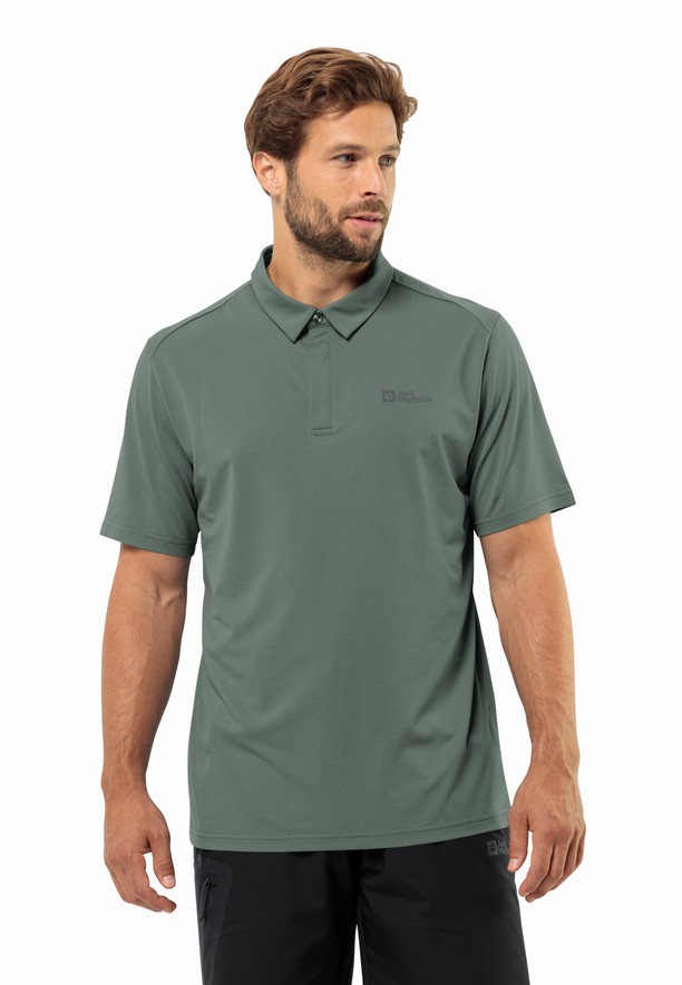Green Men Jack Wolfskin Delgami Polo Shirts | 58262930