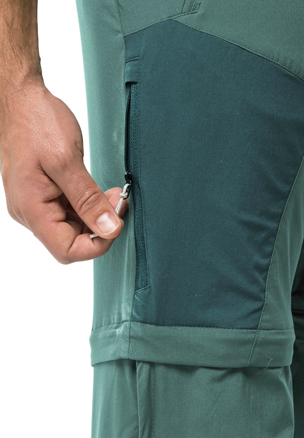 Green Men Jack Wolfskin Glastal Zip Away Hiking Pants | 37929367