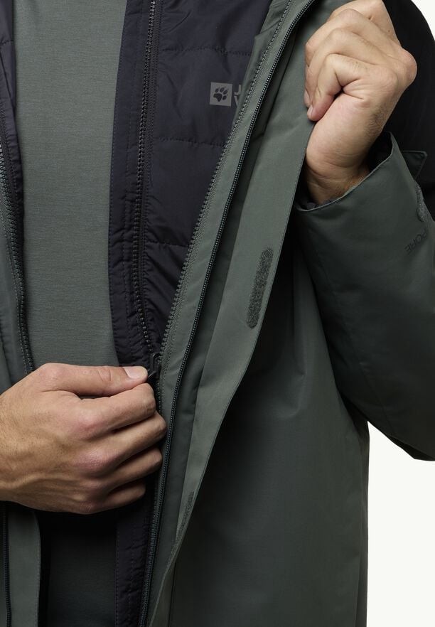 Green Men Jack Wolfskin Romberg 3in1 Jackets | 27778256