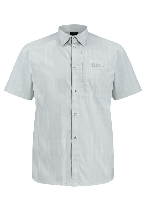 Grey Men Jack Wolfskin Norbo S/s Shirts | 91297983