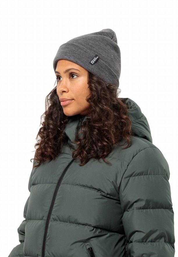Grey Men Jack Wolfskin Rib Beanie | 88790930