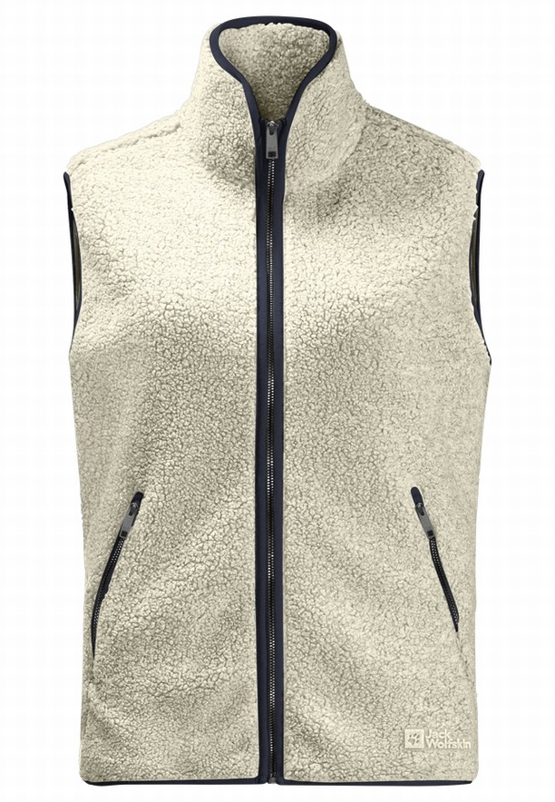 Grey Women Jack Wolfskin High Curl Vest | 14085541