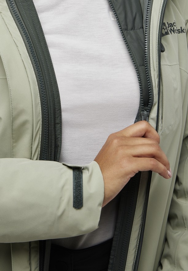 Grey Women Jack Wolfskin Hunberg 3in1 Jackets | 31494392