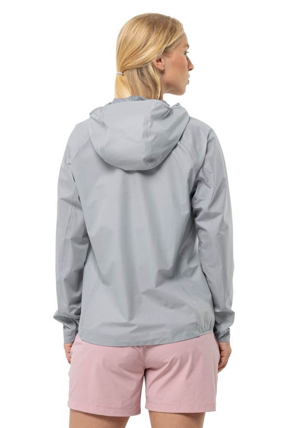 Grey Women Jack Wolfskin Prelight 3l Rain Jackets | 87213047