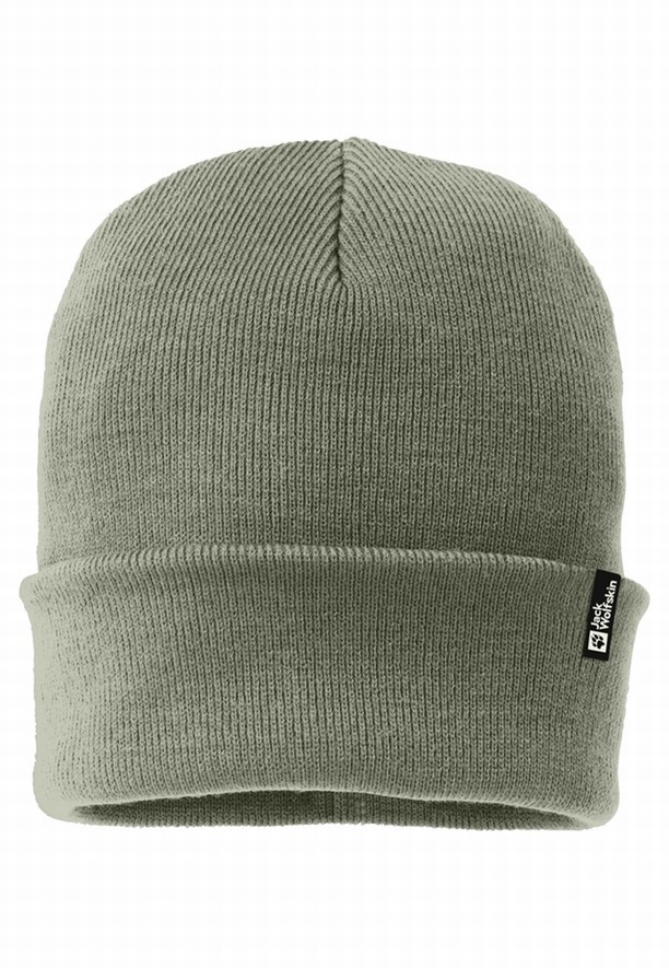 Grey Women Jack Wolfskin Rib Beanie | 45755939
