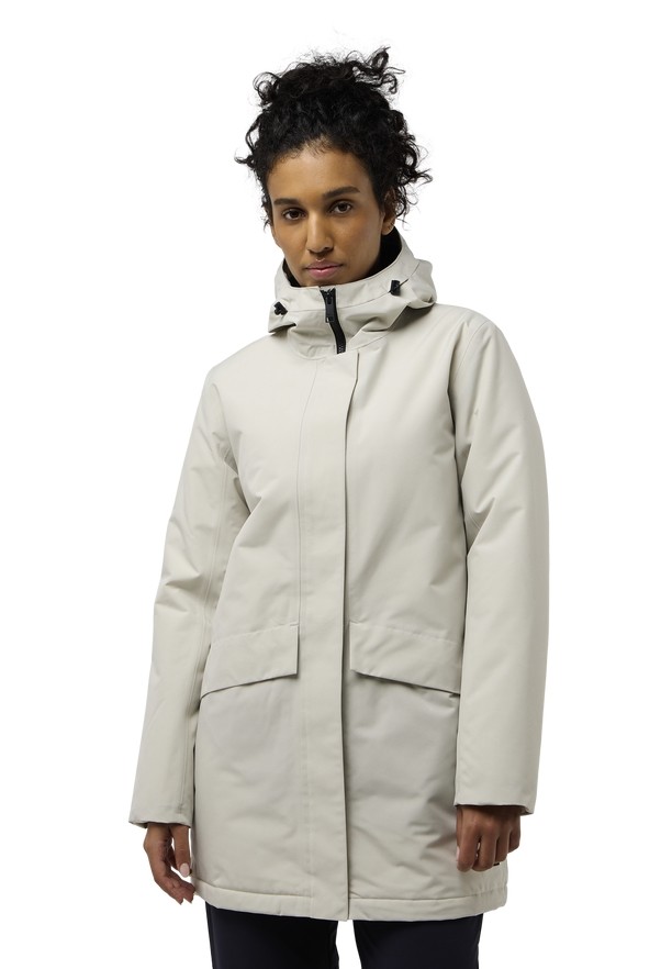 Grey Women Jack Wolfskin Tempelhof Coats | 51424754