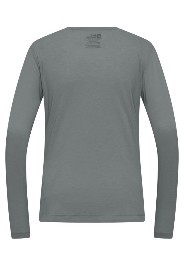 Grey Women Jack Wolfskin Vonnan Ls T Shirts | 38369864