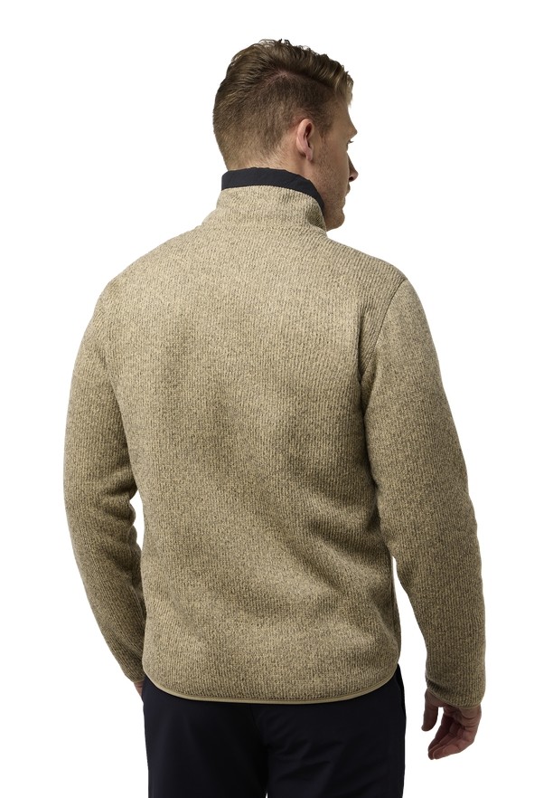 Khaki Men Jack Wolfskin Kaminfeuer Fleece Jackets | 28324087