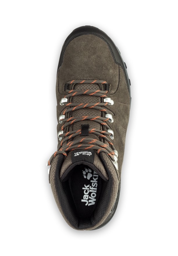 Khaki Men Jack Wolfskin Refugio Texapore Mid Hiking Shoes | 46799310