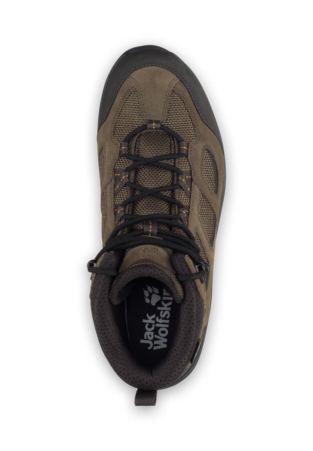 Khaki Men Jack Wolfskin Vojo 3 Texapore Mid Hiking Shoes | 45553564