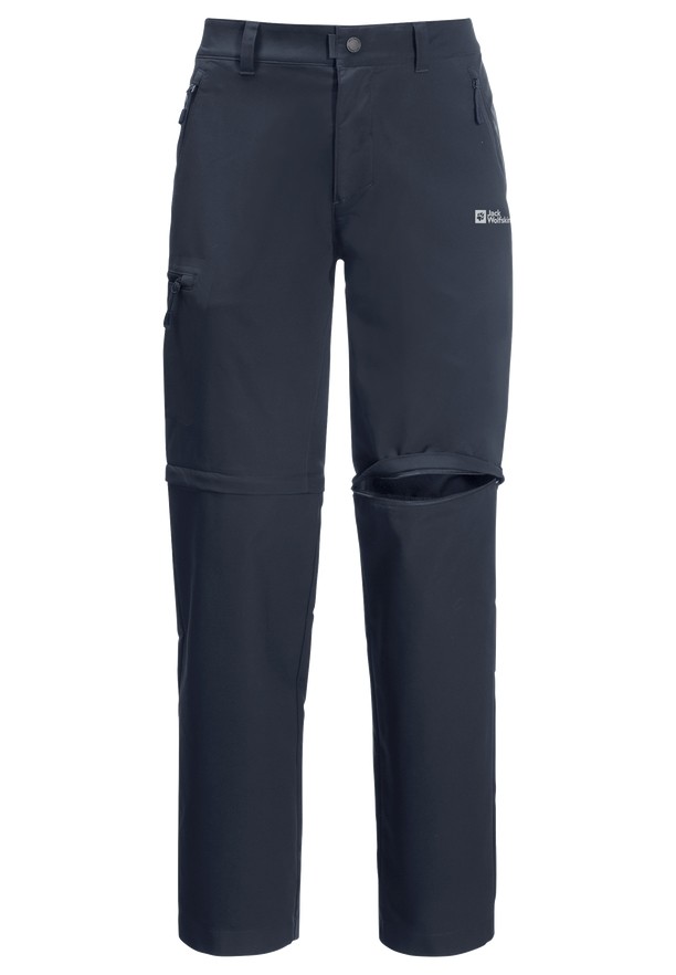Navy Men Jack Wolfskin Active Track Zip Off Hiking Pants | 28441933