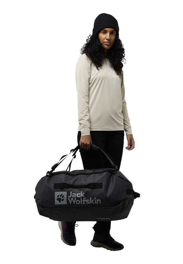 Navy Men Jack Wolfskin All-in 65 Duffle Bags | 14692147