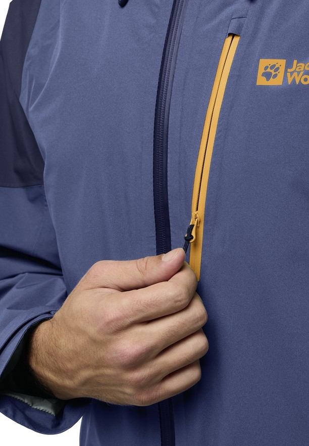 Navy Men Jack Wolfskin Eagle Peak 2l Rain Jackets | 91745323