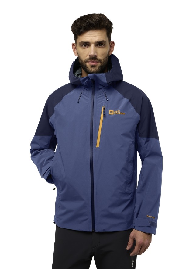 Navy Men Jack Wolfskin Eagle Peak 2l Rain Jackets | 91745323