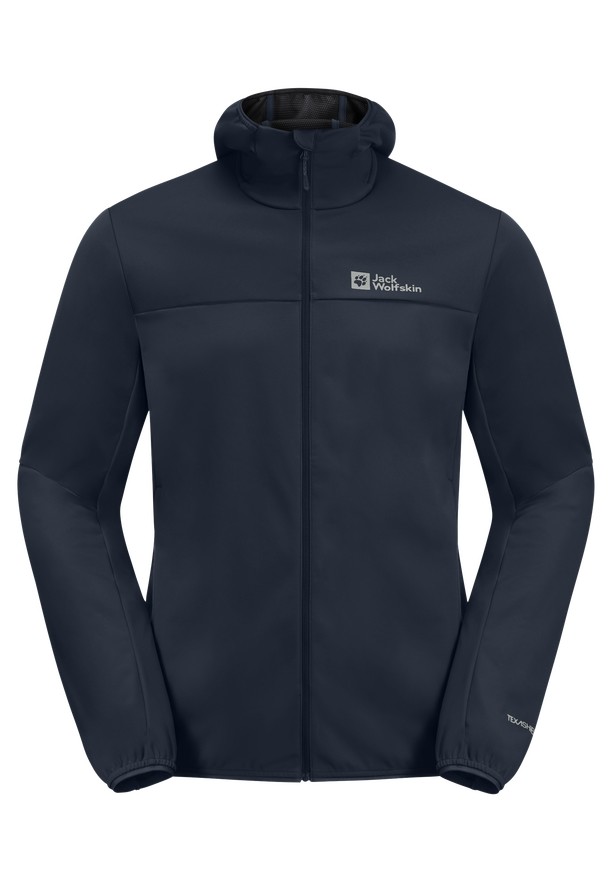 Navy Men Jack Wolfskin Feldberg Hoody Softshell Jackets | 50072120