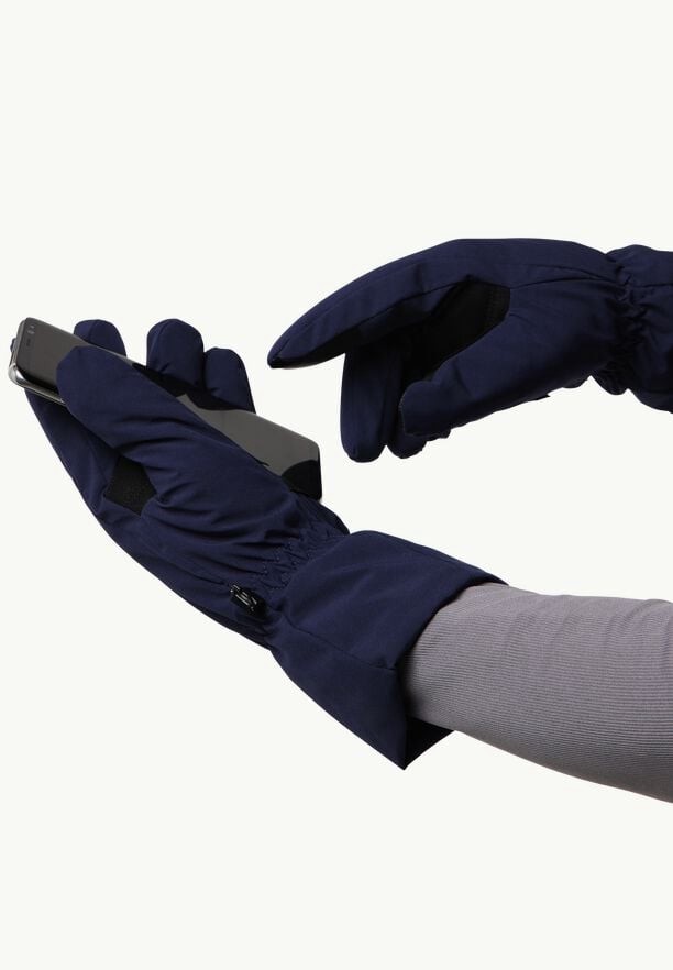 Navy Men Jack Wolfskin Highloft Gloves | 58867079