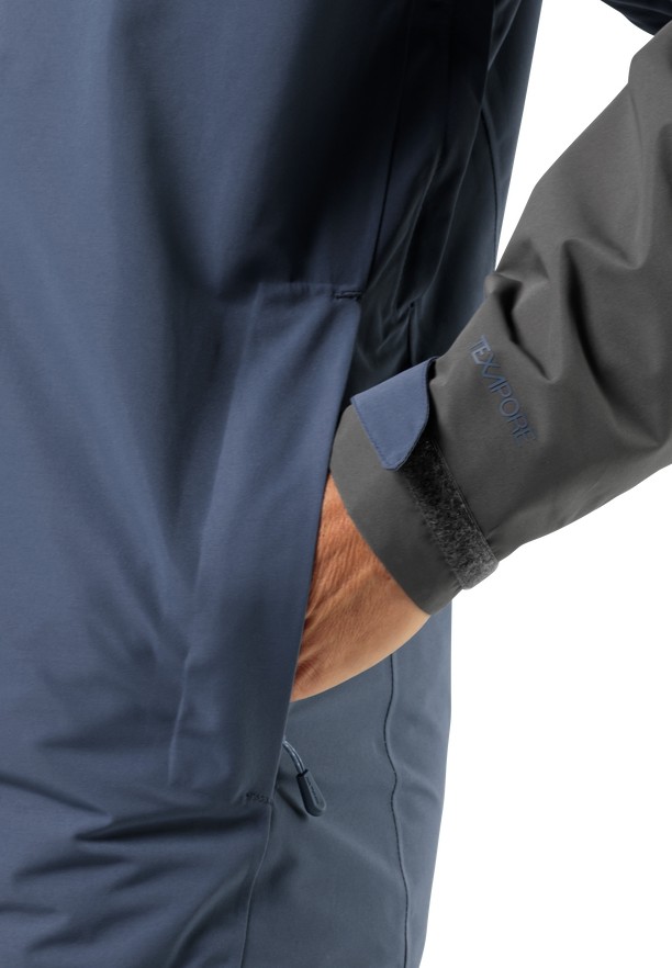 Navy Men Jack Wolfskin Jasper 2l Rain Jackets | 18375390