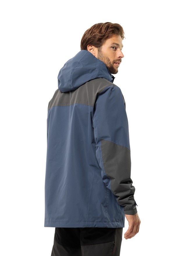 Navy Men Jack Wolfskin Jasper 2l Rain Jackets | 18375390