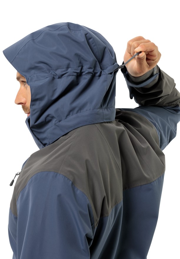Navy Men Jack Wolfskin Jasper 2l Rain Jackets | 18375390