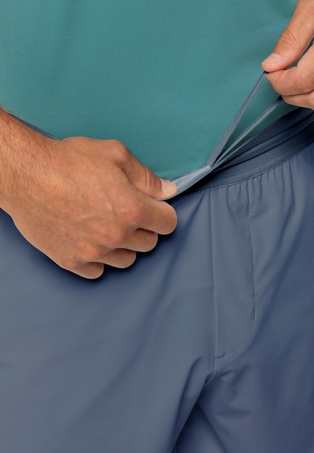 Navy Men Jack Wolfskin Prelight Chill Shorts | 51641218