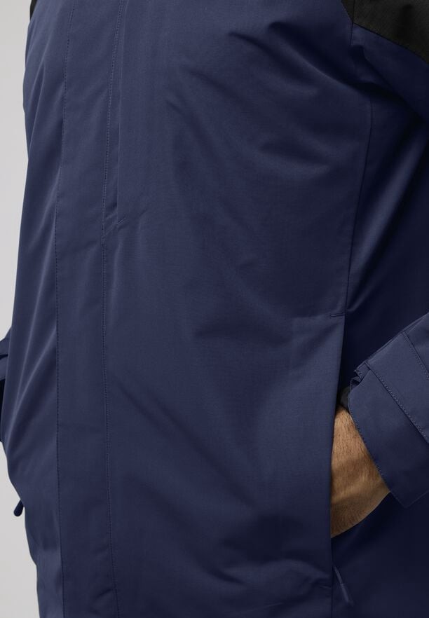 Navy Men Jack Wolfskin Romberg 3in1 Jackets | 46809384