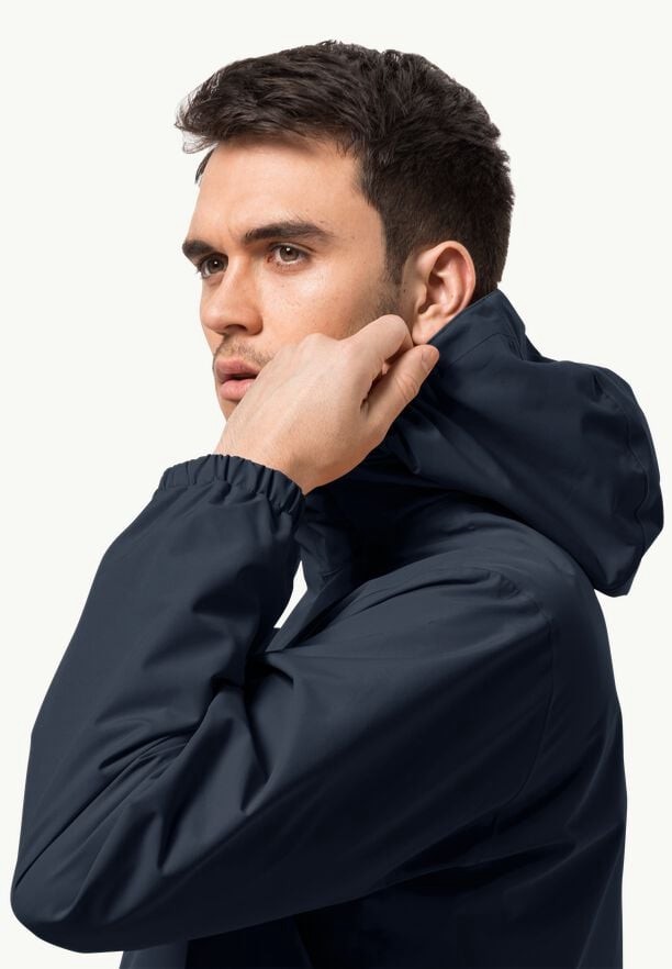 Navy Men Jack Wolfskin Stormy Point 2l Rain Jackets | 52363669