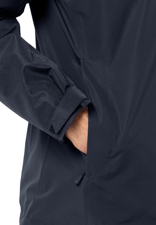 Navy Men Jack Wolfskin Taubenberg 3in1 Jackets | 66302118