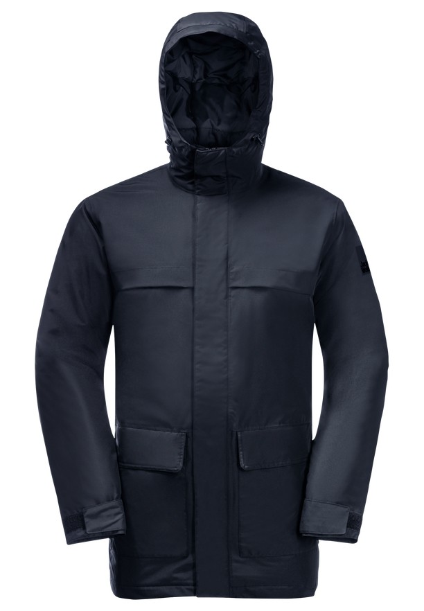 Navy Men Jack Wolfskin Winterlager Coats | 70328726