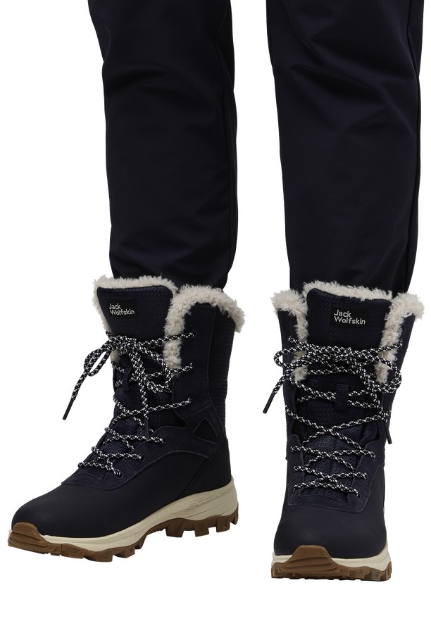 Navy Women Jack Wolfskin Everquest Texapore Snow High Winter Boots | 11742454
