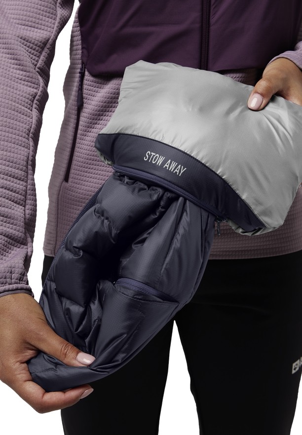 Navy Women Jack Wolfskin Passamani Down Vest | 28604015