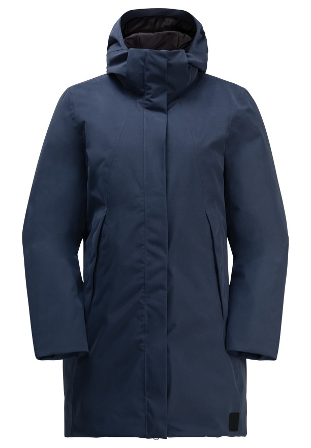 Navy Women Jack Wolfskin Salier Coats | 20331282