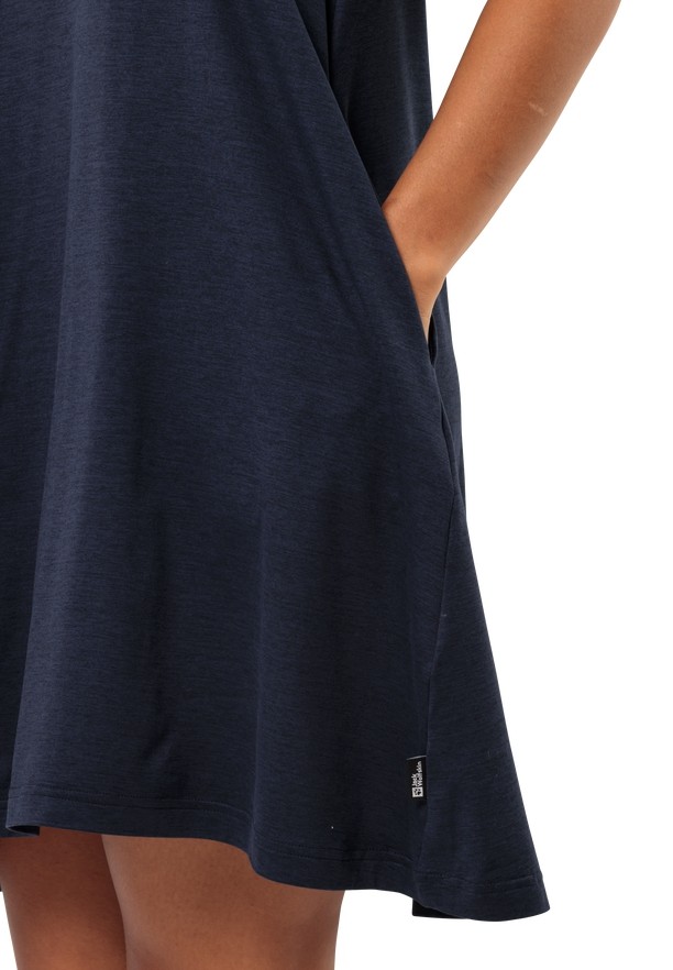 Navy Women Jack Wolfskin Travel Dress | 13959547