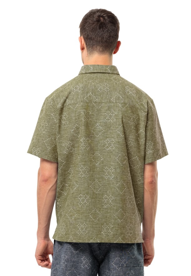 Olive Men Jack Wolfskin Karana Shirts | 50465789
