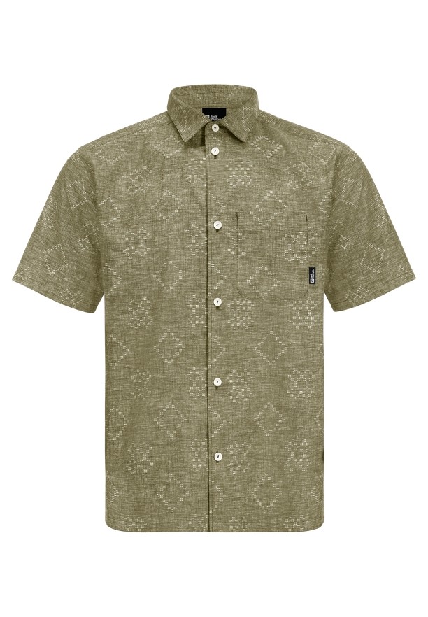 Olive Men Jack Wolfskin Karana Shirts | 50465789