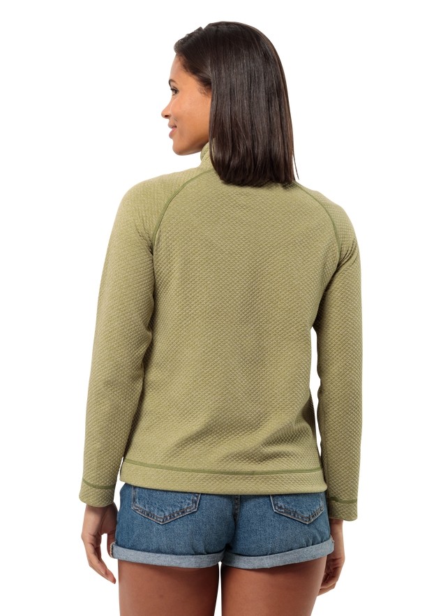 Olive Women Jack Wolfskin Fernweh Fleece Jackets | 70530436