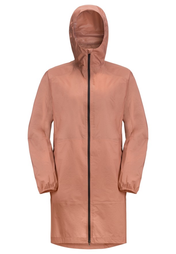 Pink Women Jack Wolfskin Gutleut Rain Coats | 35201908
