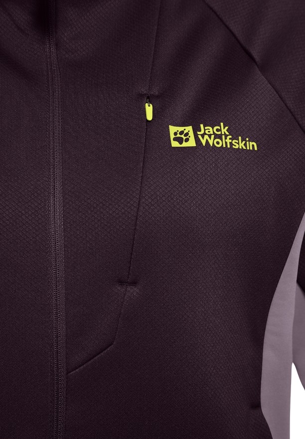 Purple Women Jack Wolfskin Alpgrat Xt Fleece Jackets | 28212370
